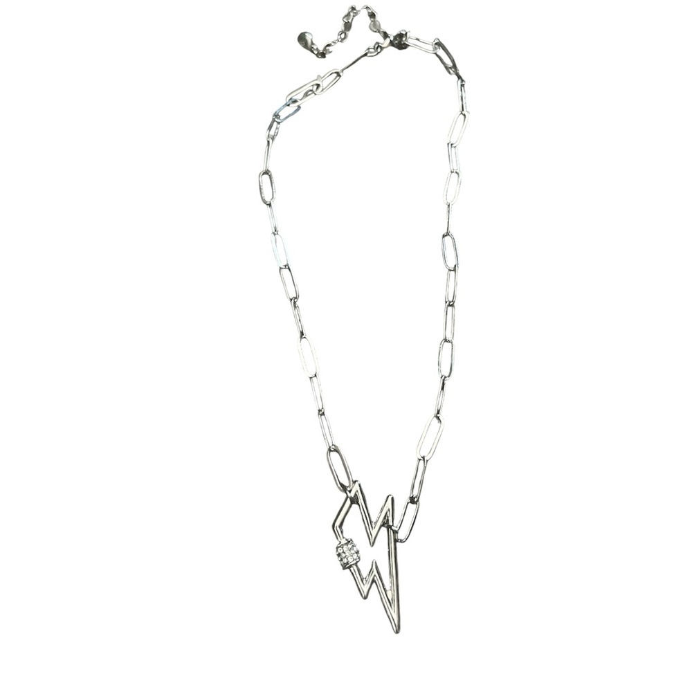Cato Silver Chain Lightning Necklace